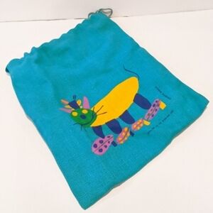 2/$20 Cat print burlap shoe bag